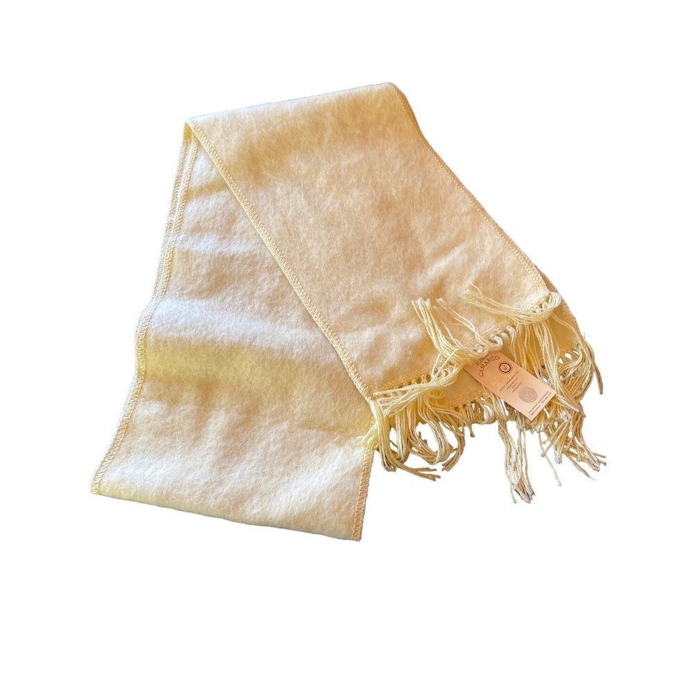 NWT Alpaca Camargo Butter Yellow Alpaca Wool Blend Scarf‎ Muffler One Size